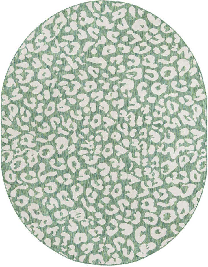 7' 10 x 10' Easy-Clean Safari Indoor / Outdoor Oval Rug
