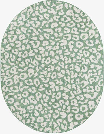 7' 10 x 10' Easy-Clean Safari Indoor / Outdoor Oval Rug