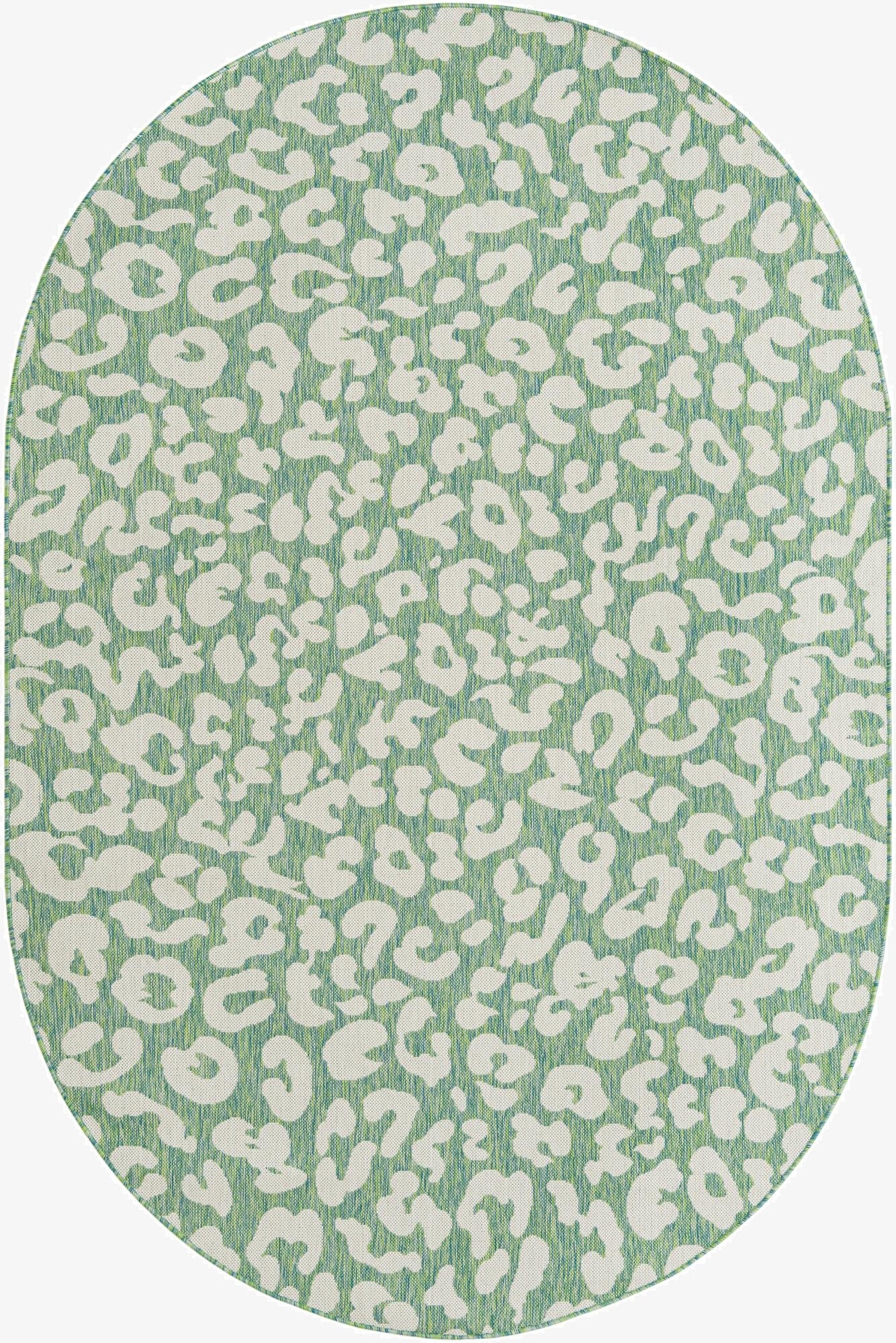 6' x 9'  Washable Safari Indoor / Outdoor Oval Rug