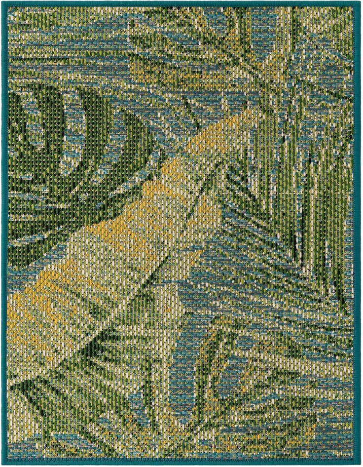 Detail image of 2' x 3' Easy-Clean Botanical Indoor / Outdoor Rug