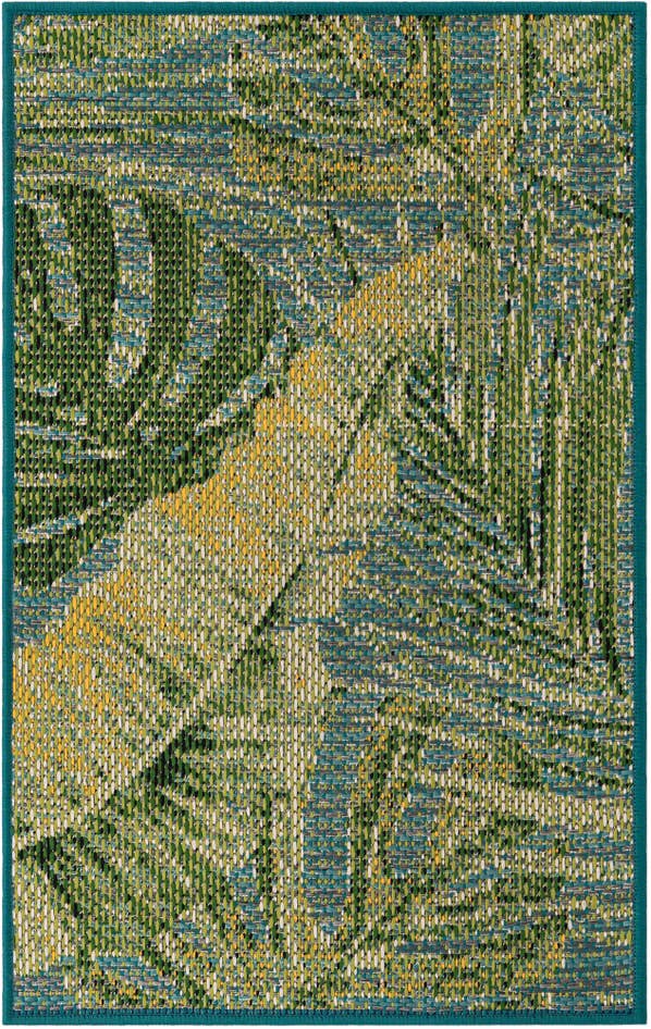 Detail image of 2' x 3' Easy-Clean Botanical Indoor / Outdoor Rug