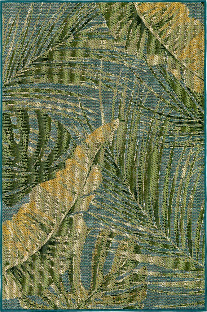 4' x 6' Easy-Clean Botanical Indoor / Outdoor Rug