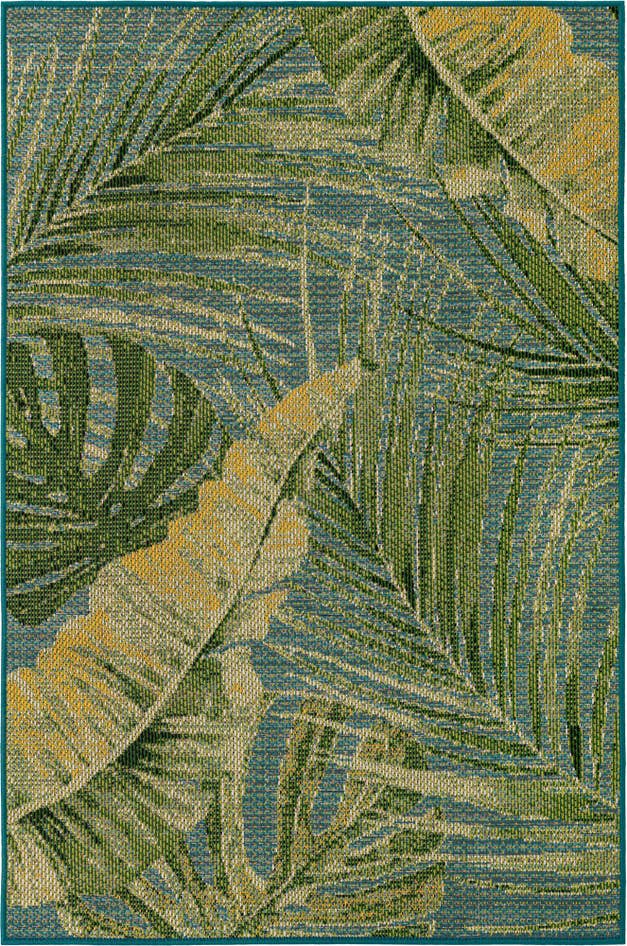 Detail image of 4' x 6' Easy-Clean Botanical Indoor / Outdoor Rug