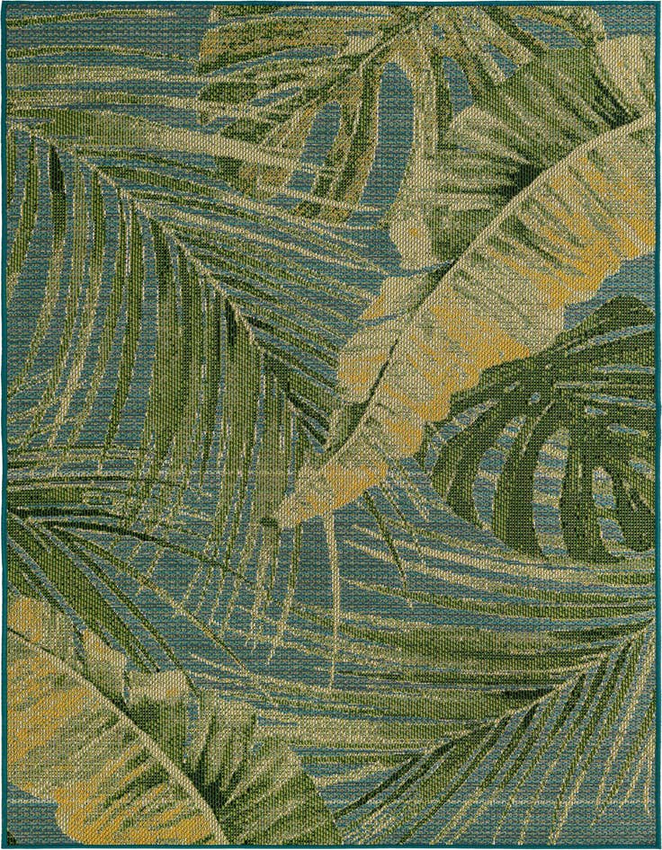 Detail image of 5' x 8' Easy-Clean Botanical Indoor / Outdoor Rug