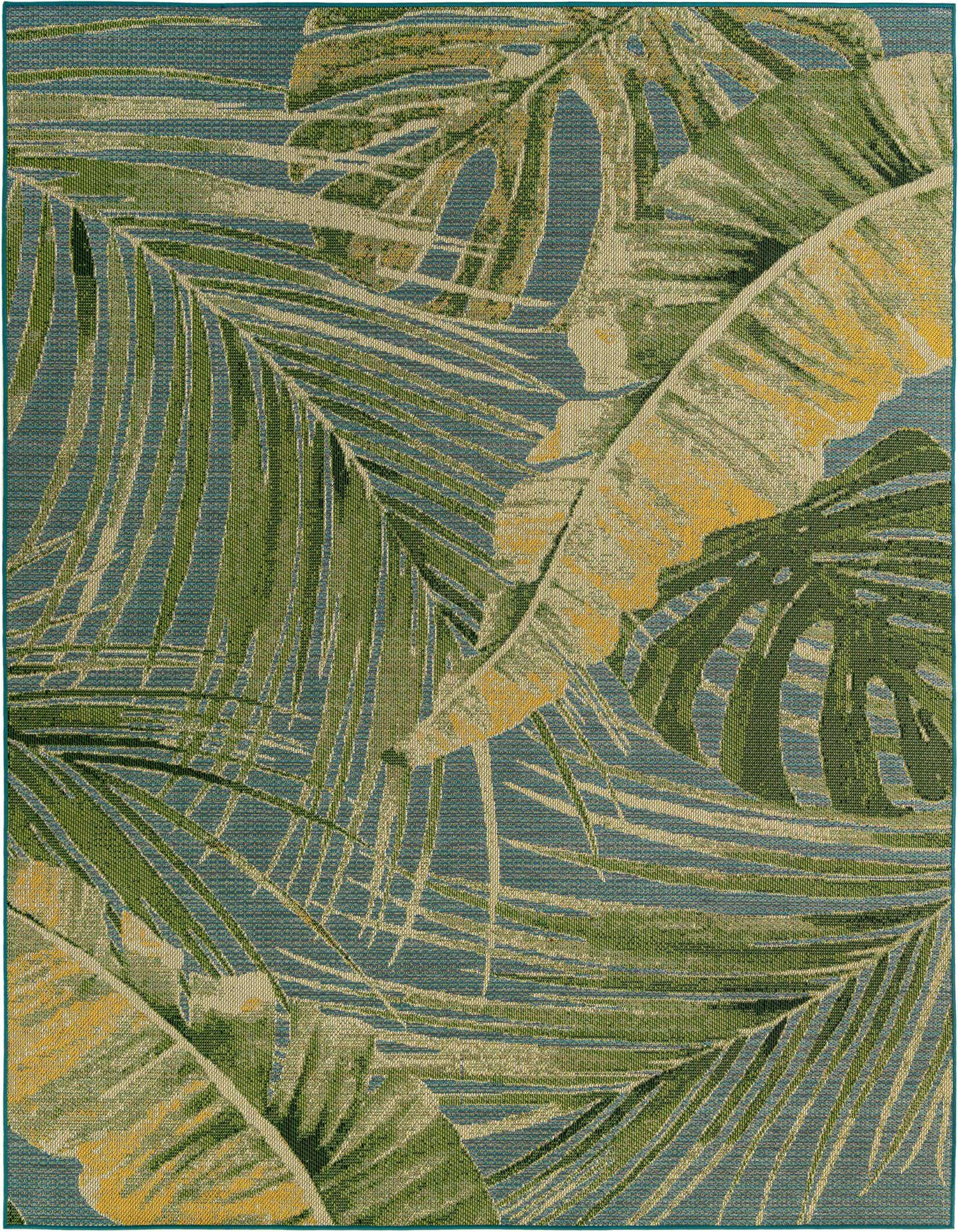 9' x 12' Easy-Clean Botanical Indoor / Outdoor Rug