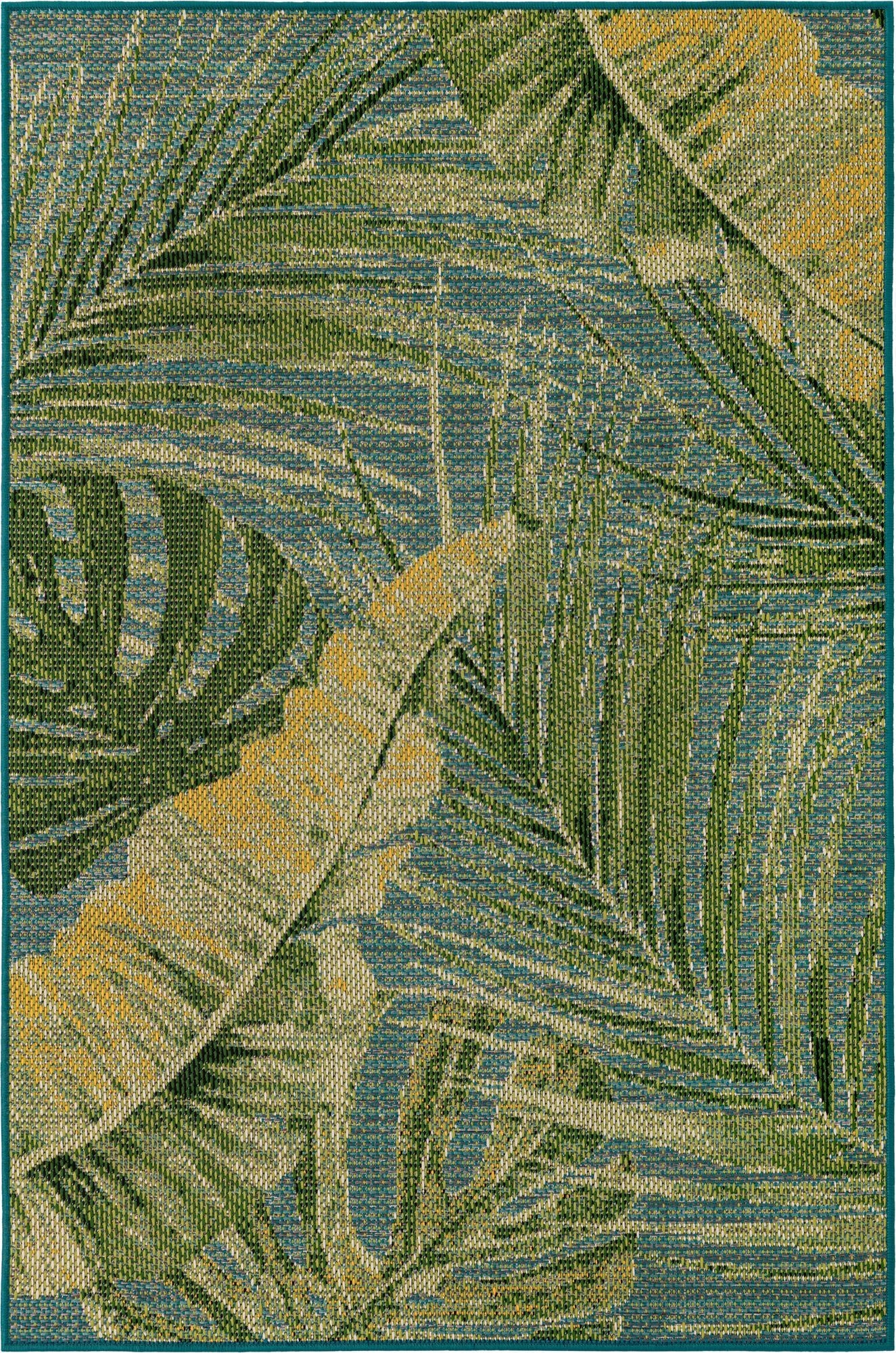 Primary image 4' x 6'  Washable Botanical Indoor / Outdoor Rug
