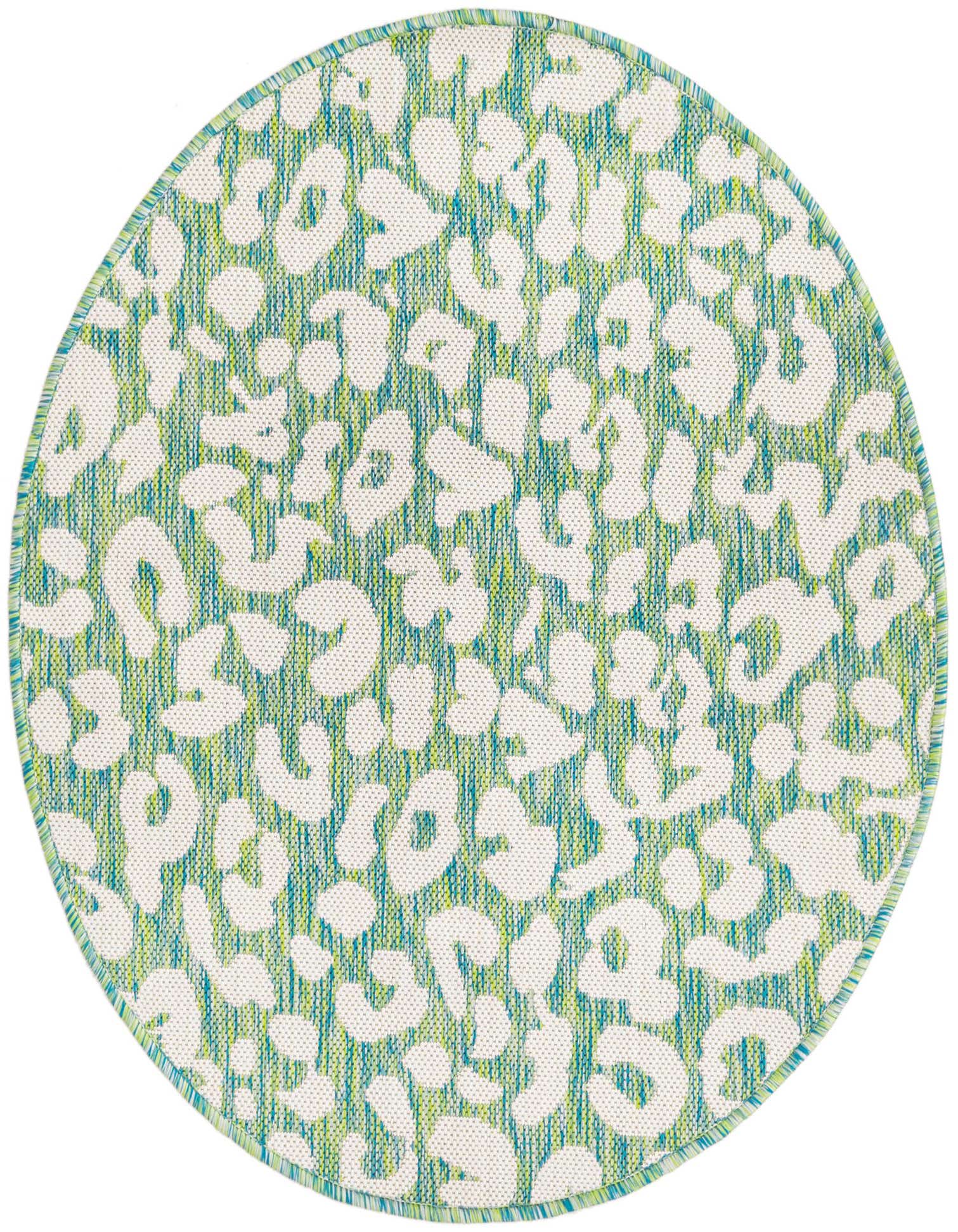 3' x 3' Easy-Clean Safari Indoor / Outdoor Round Rug