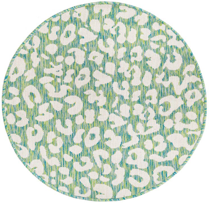 Detail image of 3' x 3' Easy-Clean Safari Indoor / Outdoor Round Rug