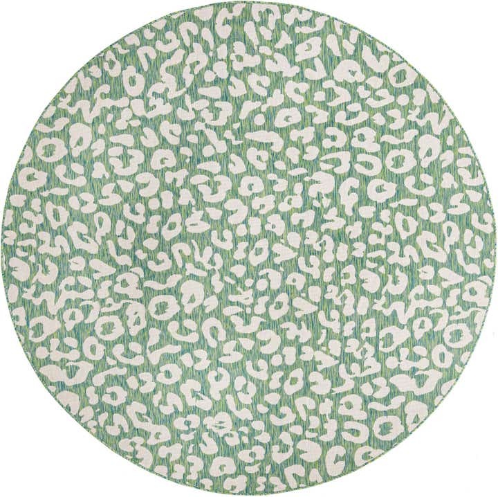 10' x 10' Easy-Clean Safari Indoor / Outdoor Round Rug