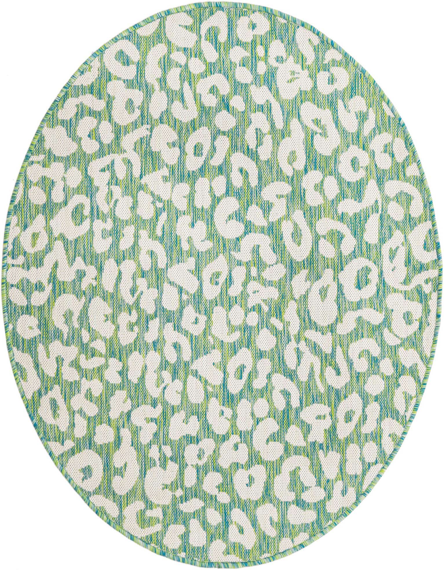 4' x 4' Easy-Clean Safari Indoor / Outdoor Round Rug