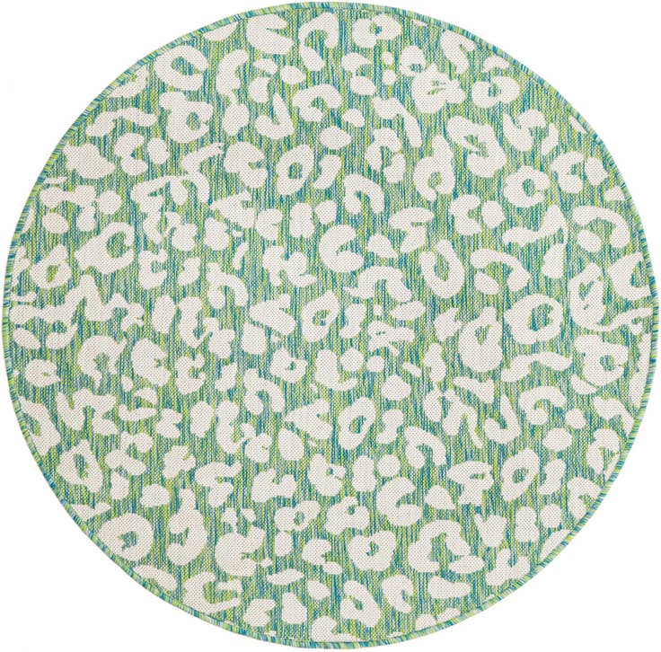 Detail image of 4' x 4' Easy-Clean Safari Indoor / Outdoor Round Rug