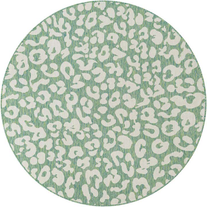 6' x 6' Easy-Clean Safari Indoor / Outdoor Round Rug