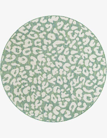 5' 3 x 5' 3 Easy-Clean Safari Indoor / Outdoor Round Rug