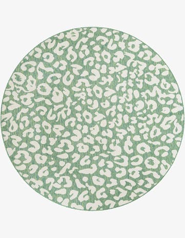 7' 10 x 7' 10 Easy-Clean Safari Indoor / Outdoor Round Rug