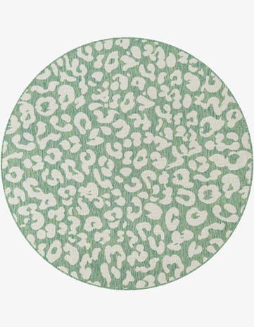 6' x 6' Easy-Clean Safari Indoor / Outdoor Round Rug