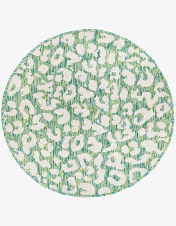 3' x 3' Easy-Clean Safari Indoor / Outdoor Round Rug