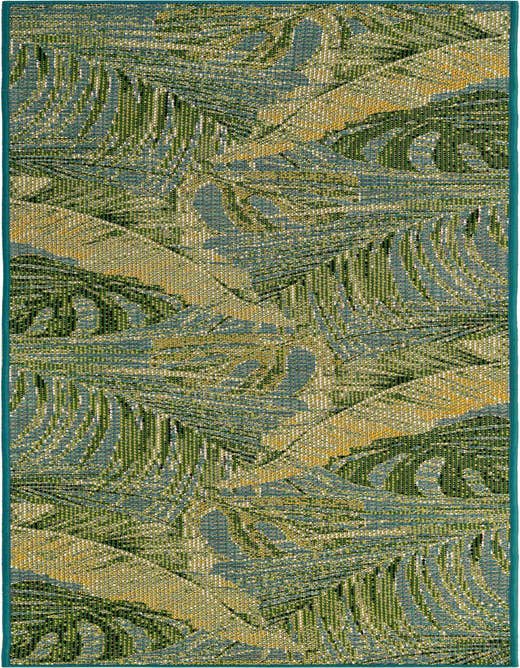 Detail image of 2' 7 x 10' Easy-Clean Botanical Indoor / Outdoor Runner Rug