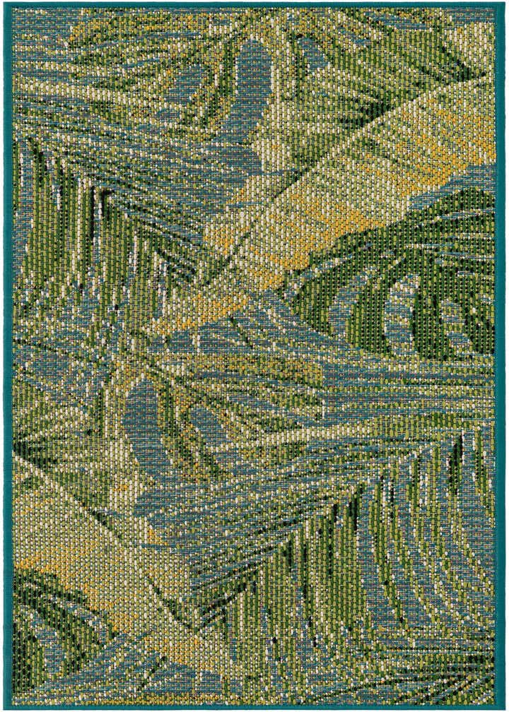 2' x 5' Easy-Clean Botanical Indoor / Outdoor Runner Rug