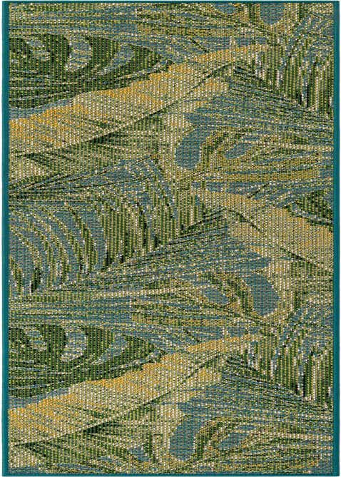 2' x 8' Easy-Clean Botanical Indoor / Outdoor Runner Rug