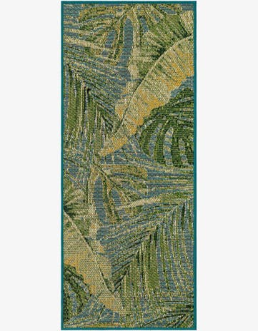 2' x 5' Easy-Clean Botanical Indoor / Outdoor Runner Rug