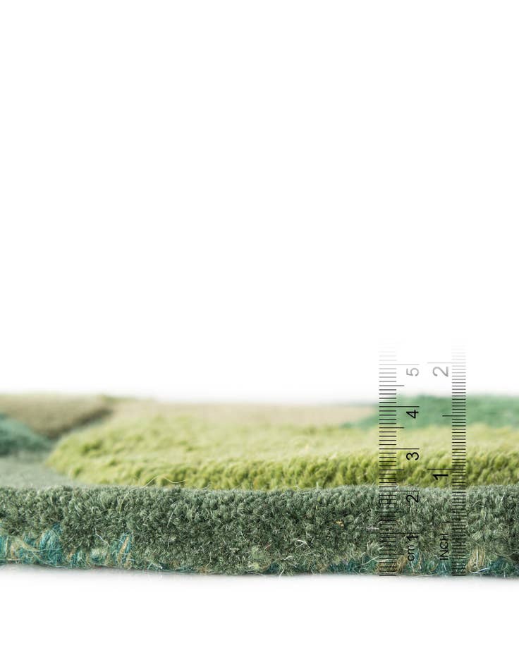 Detail image of 4' 1 x 6' 1 Moss Garden Freeform Rug