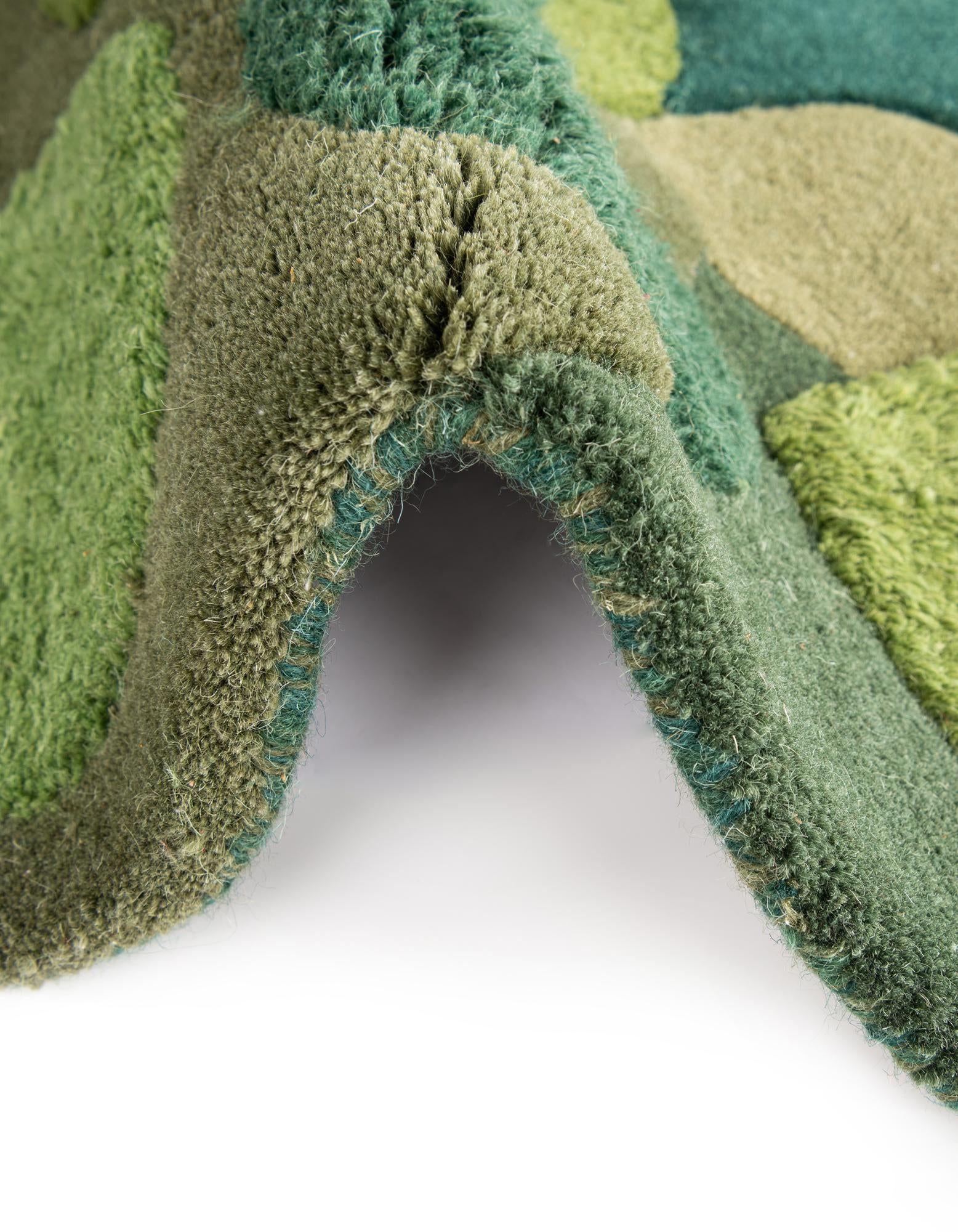 5' 1 x 7' 1 Moss Garden Freeform Rug