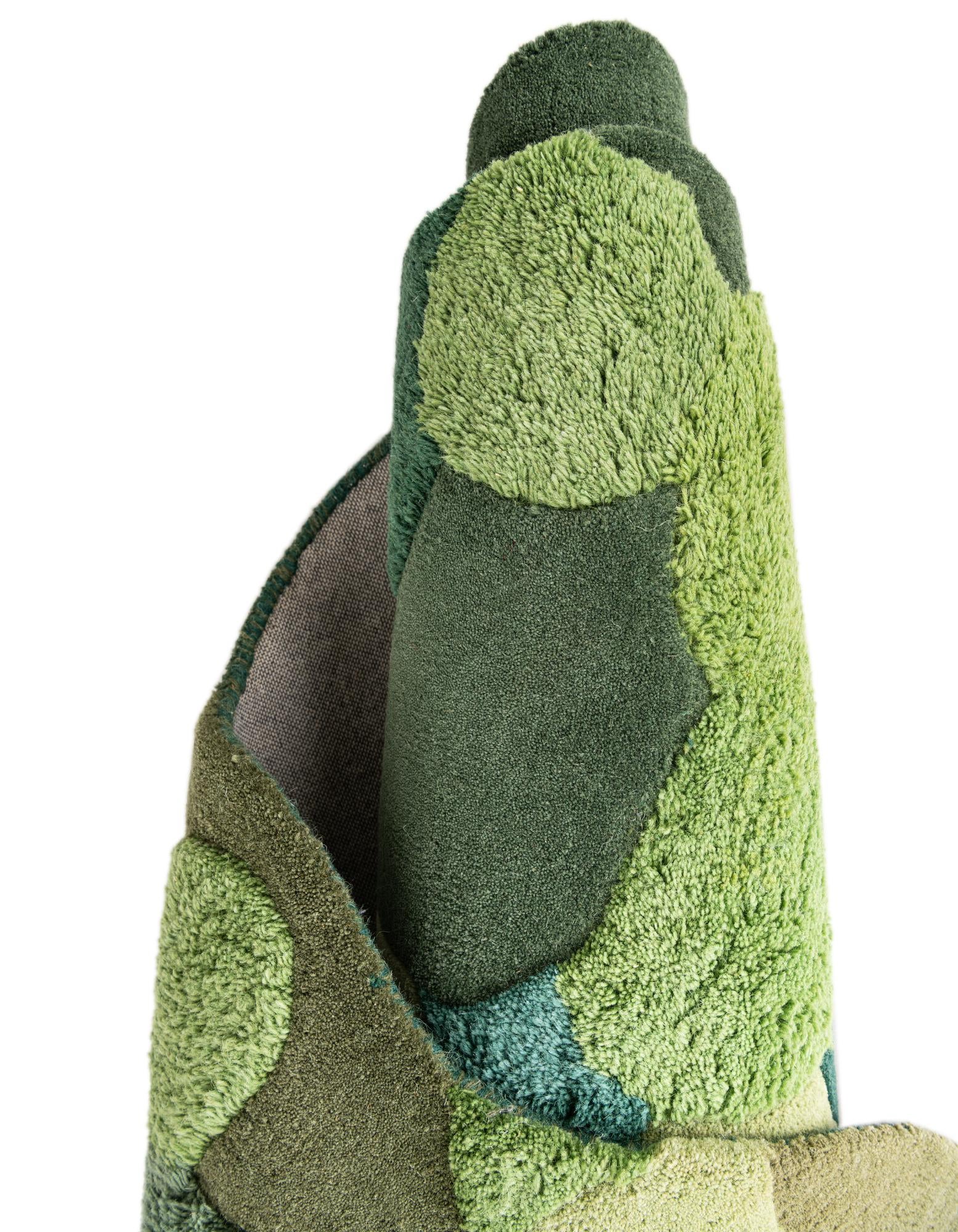 5' 1 x 7' 1 Moss Garden Freeform Rug