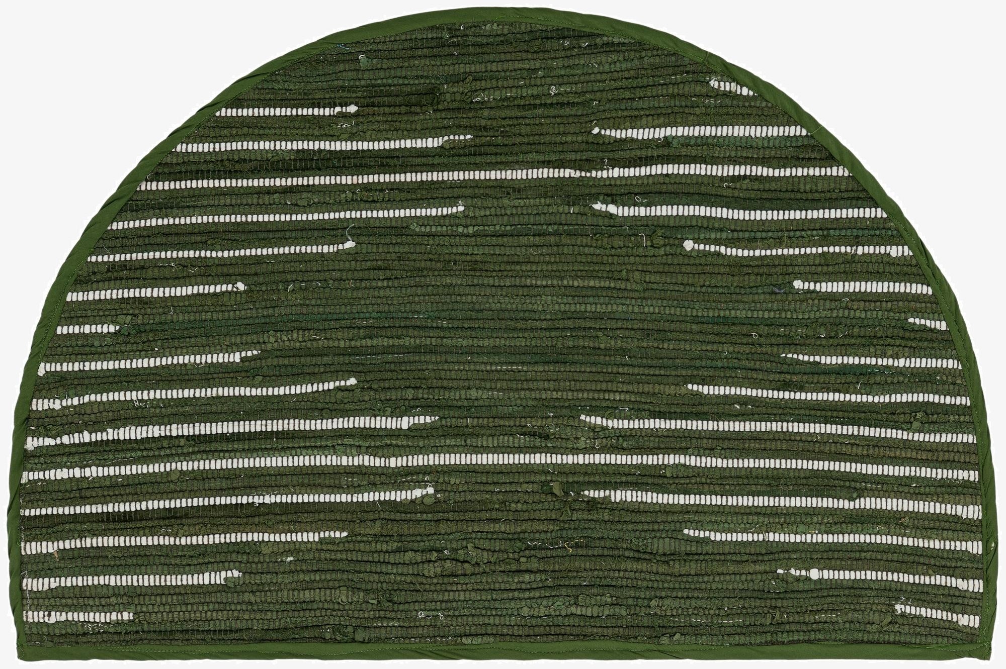 2' 2 x 3' 7  Hand Woven Chindi Cotton Hearth Rug