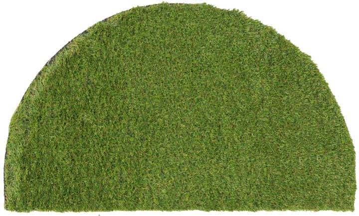 2' 2 x 3' 7 Easy-Clean Grass Indoor / Outdoor Hearth Rug