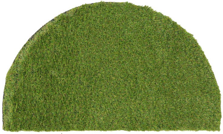 Detail image of 2' 2 x 3' 7 Easy-Clean Grass Indoor / Outdoor Hearth Rug