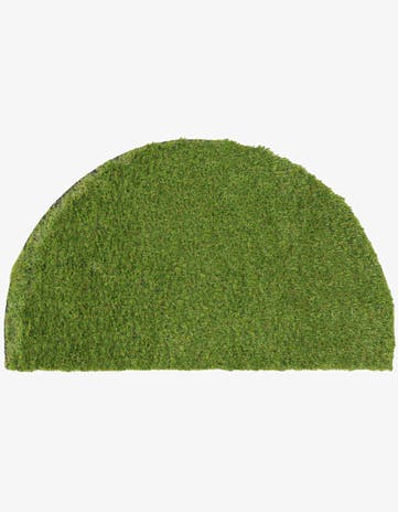 2' 2 x 3' 7 Easy-Clean Grass Indoor / Outdoor Hearth Rug