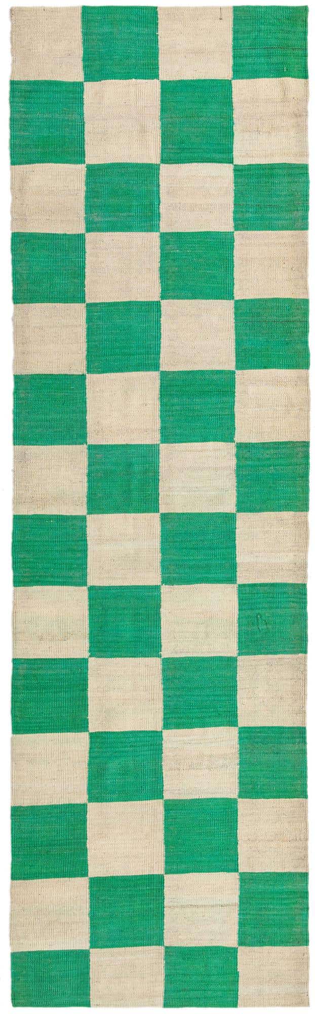 2' 10 x 9' 8 Hand Woven Kilim Modern Wool Runner Rug