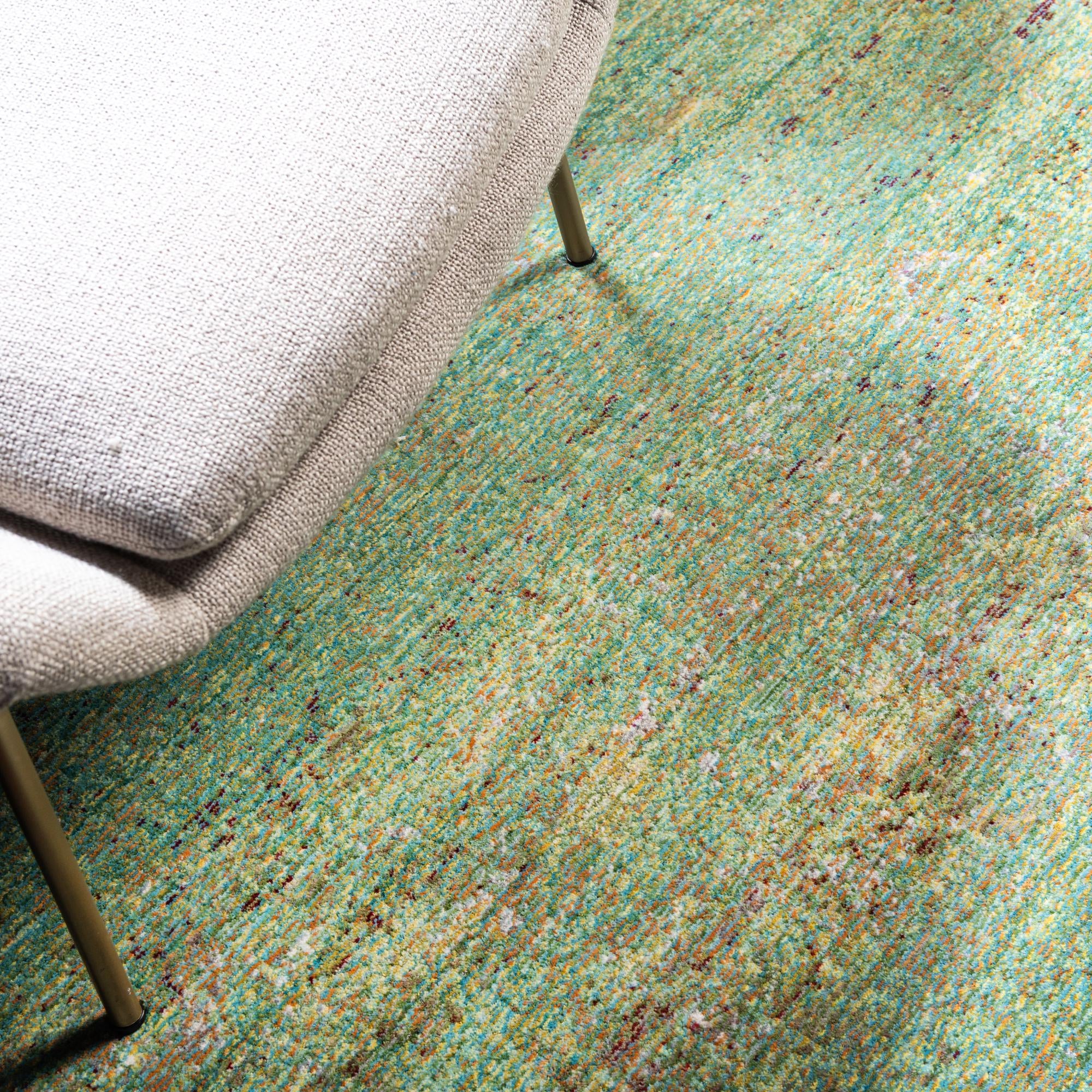 4' x 4' Aqua Octagon Rug