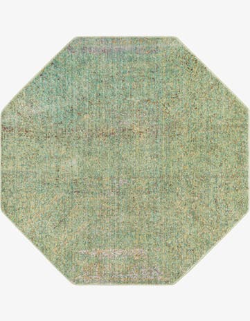 Green Aqua Octagon Rug