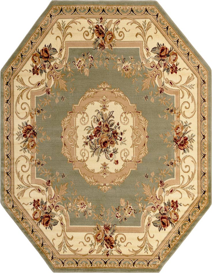 Detail image of 7' 10 x 7' 10 Classic Aubusson Octagon Rug