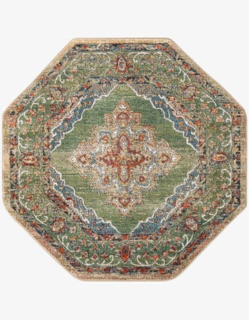 Green Isabella Octagon Rug