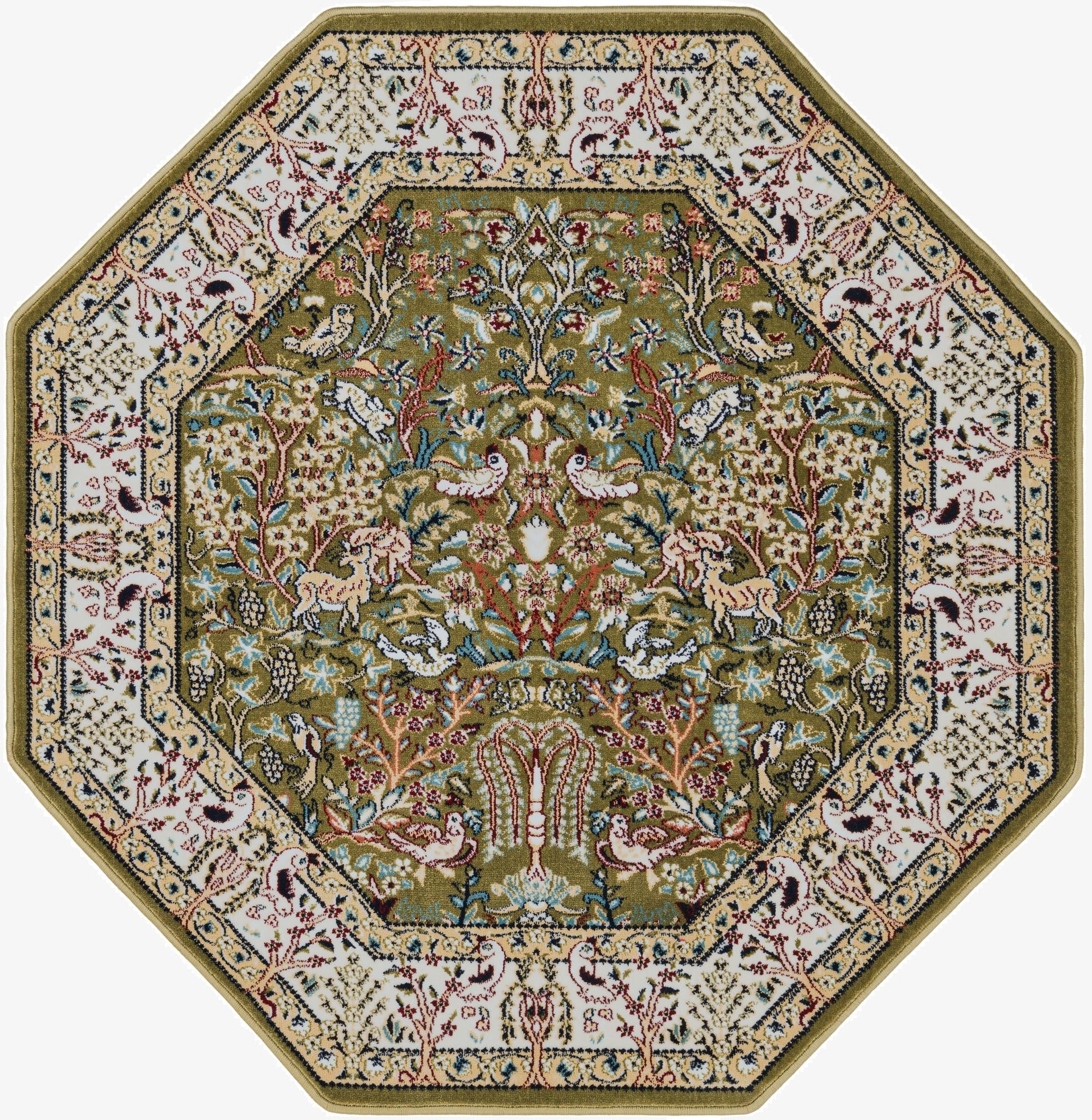 Primary image  4' x 4' Nain Design Octagon Rug