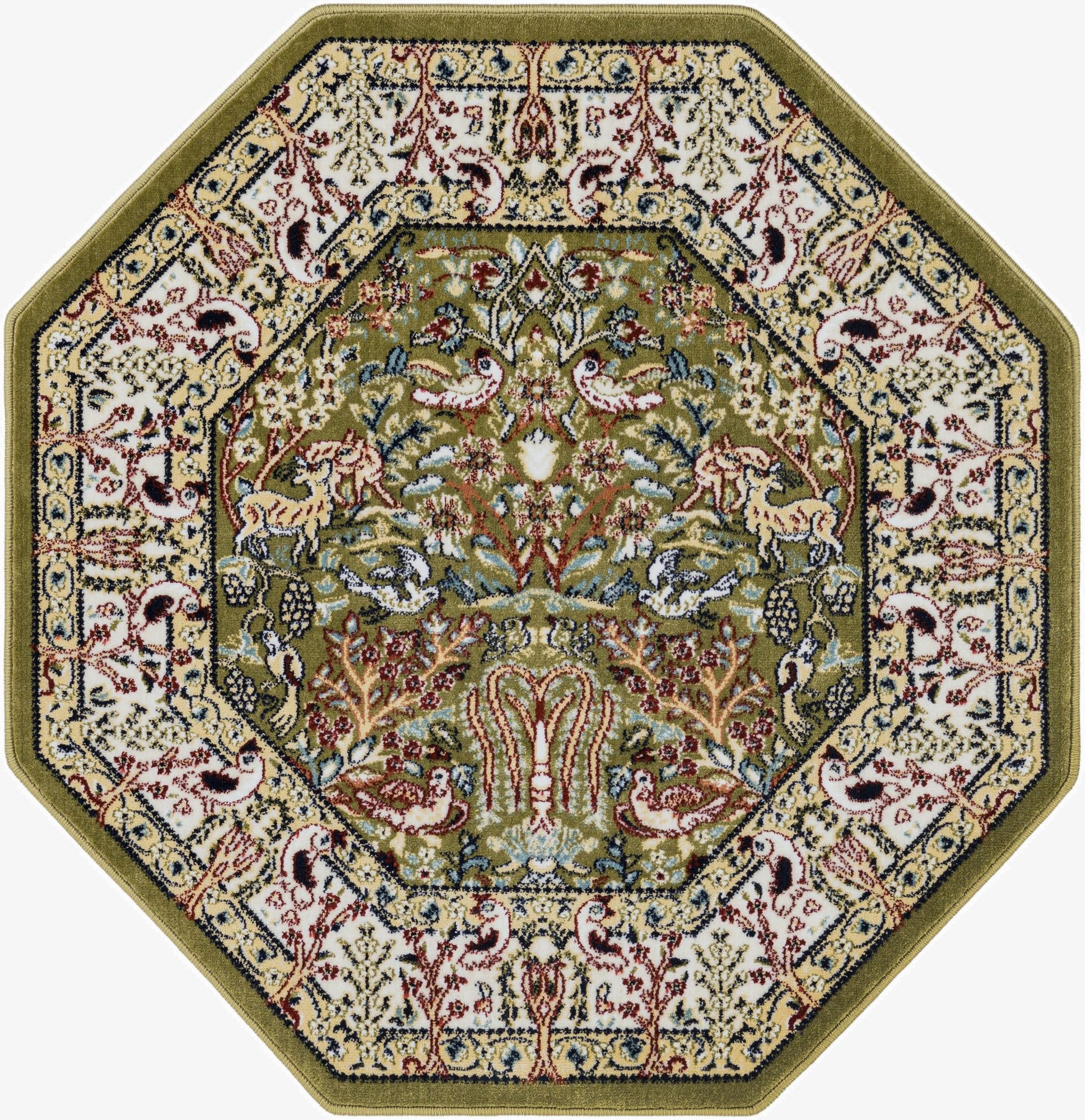 3' x 3' Nain Design Octagon Rug