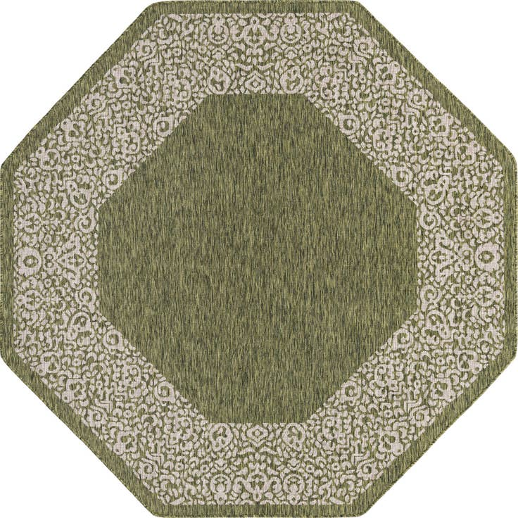Detail image of 7' 10 x 7' 10 Easy-Clean Border Indoor / Outdoor Octagon Rug
