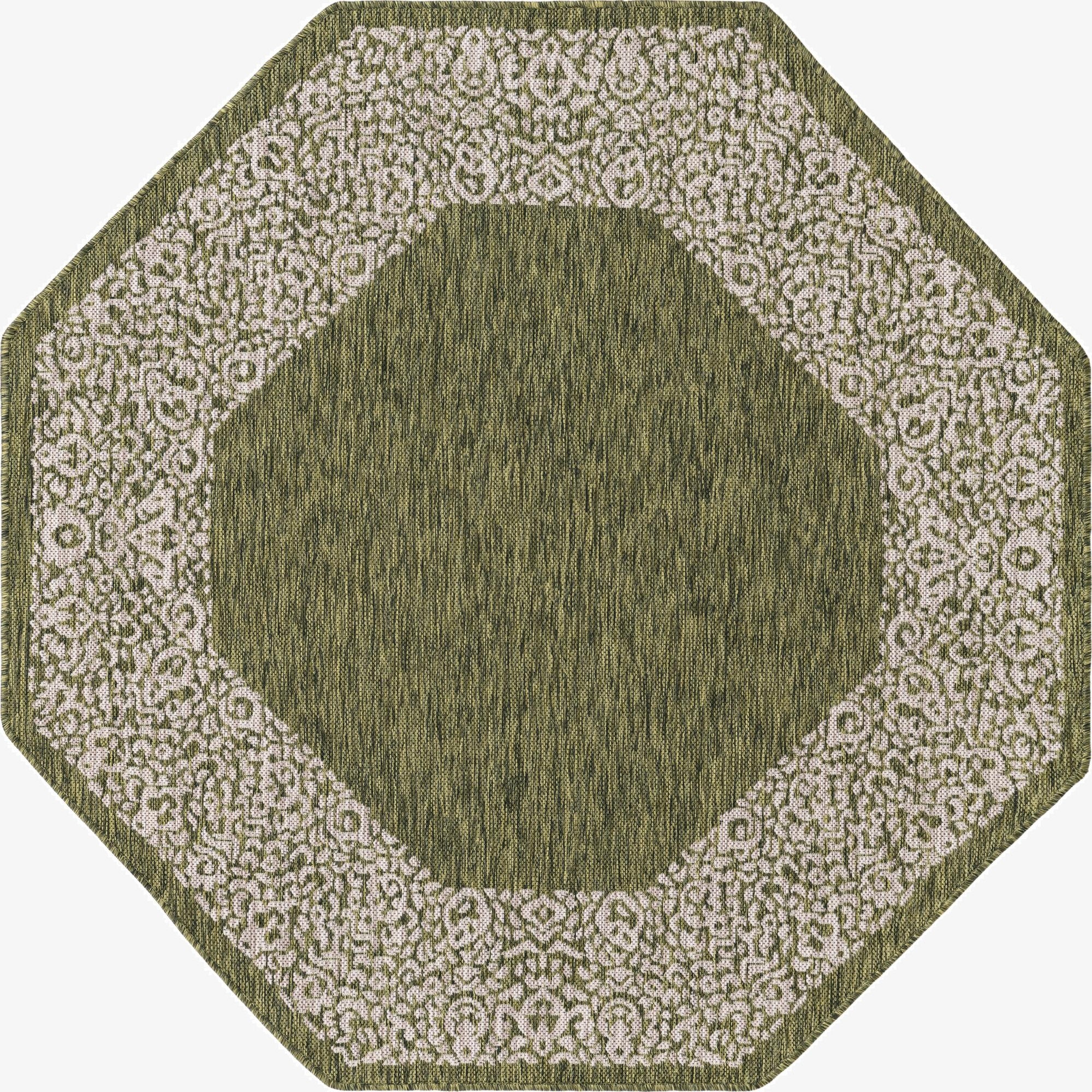 160cm x 160cm  Washable Border Indoor / Outdoor Octagon Rug