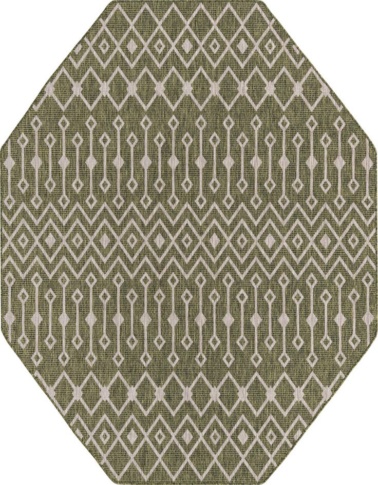 Detail image of 7' 10 x 7' 10 Easy-Clean Lattice Indoor / Outdoor Octagon Rug