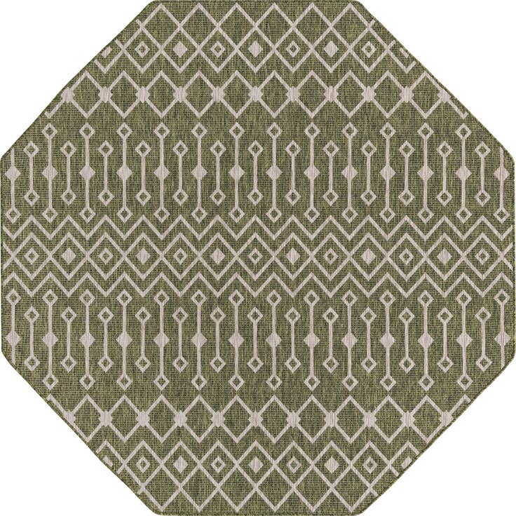 Detail image of 7' 10 x 7' 10 Easy-Clean Lattice Indoor / Outdoor Octagon Rug