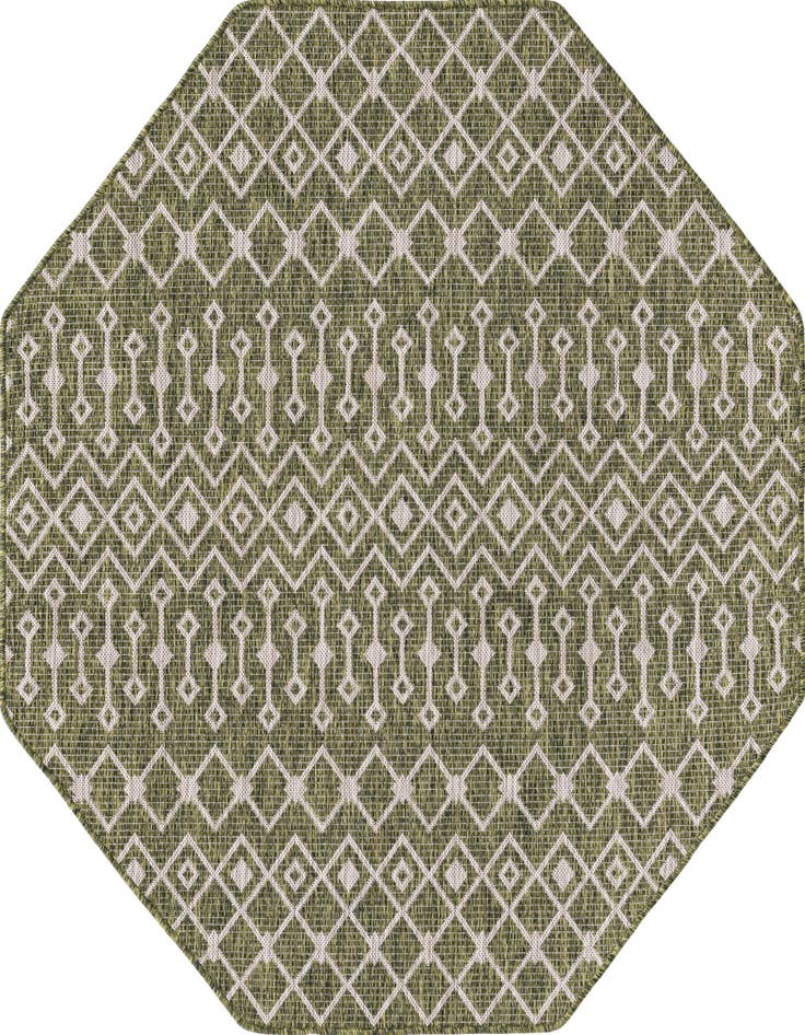 Detail image of 5' 3 x 5' 3 Easy-Clean Lattice Indoor / Outdoor Octagon Rug
