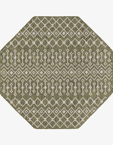 5' 3 x 5' 3 Easy-Clean Lattice Indoor / Outdoor Octagon Rug