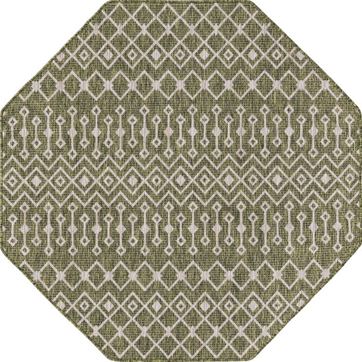 Detail image of 5' 3 x 5' 3 Easy-Clean Trellis Indoor / Outdoor Octagon Rug