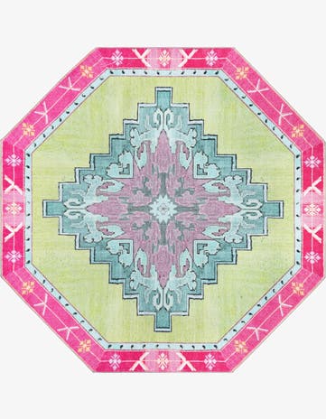 7' 6 x 7' 6 Washable Timeless Octagon Rug