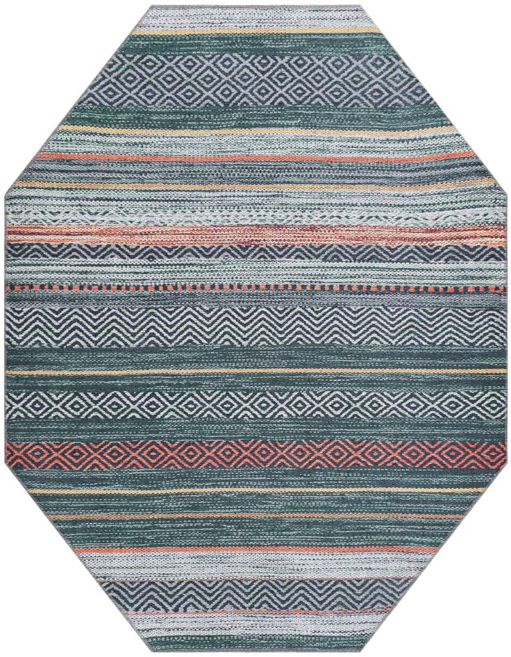Detail image of 5' x 5' Washable Yara Octagon Rug