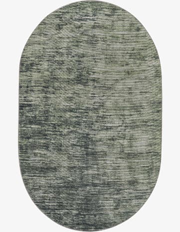 Green Asha Oval Rug