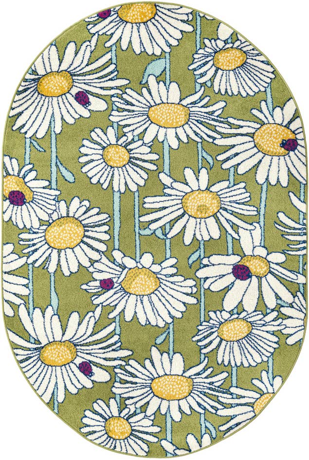 Detail image of 5' 3 x 7' 10 Bloom Oval Rug