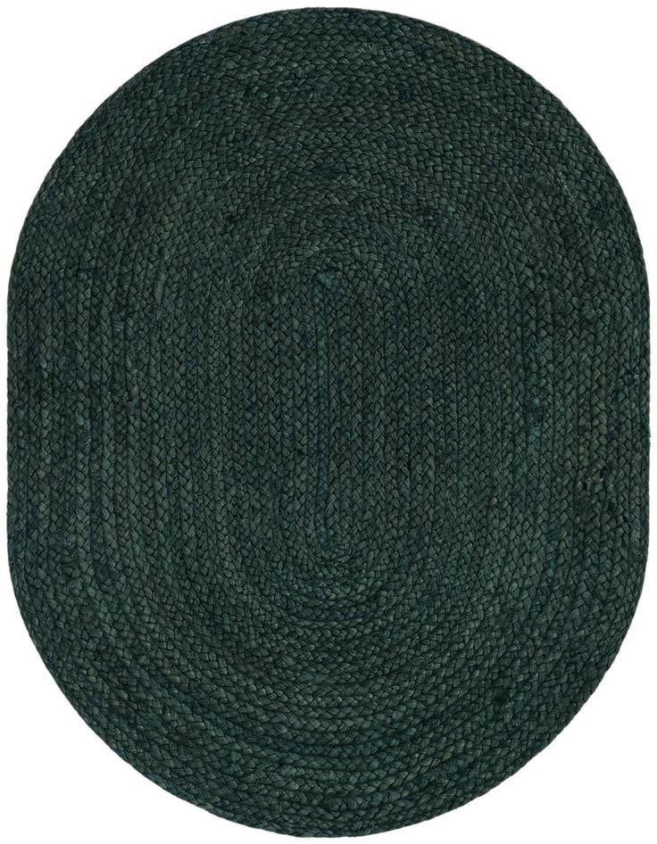 Detail image of 2' 2 x 3' 1  Hand Braided Jute Oval Rug